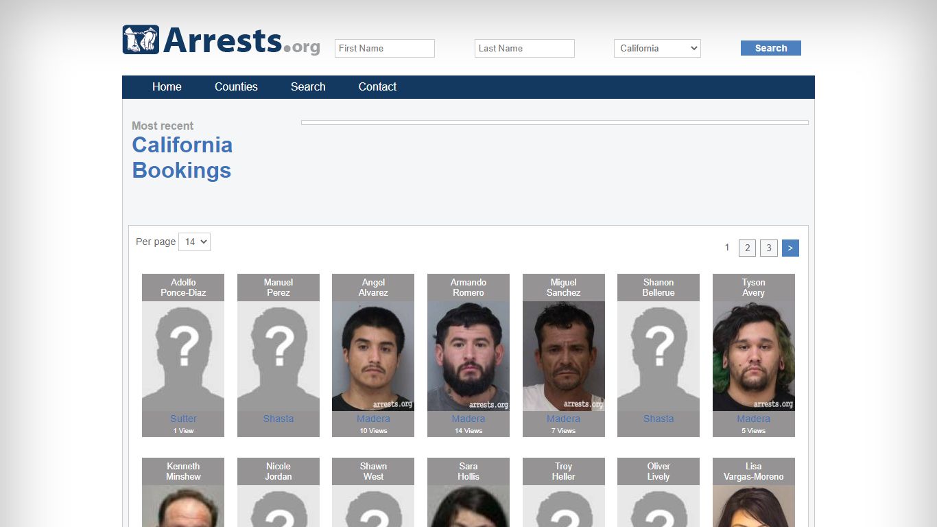 California Arrests and Inmate Search